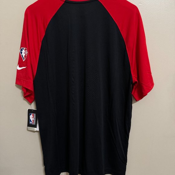 Nike NBA Atlanta Hawks Throwback Team Issue Player Pregame Shirt Mens NEW - Picture 6 of 11